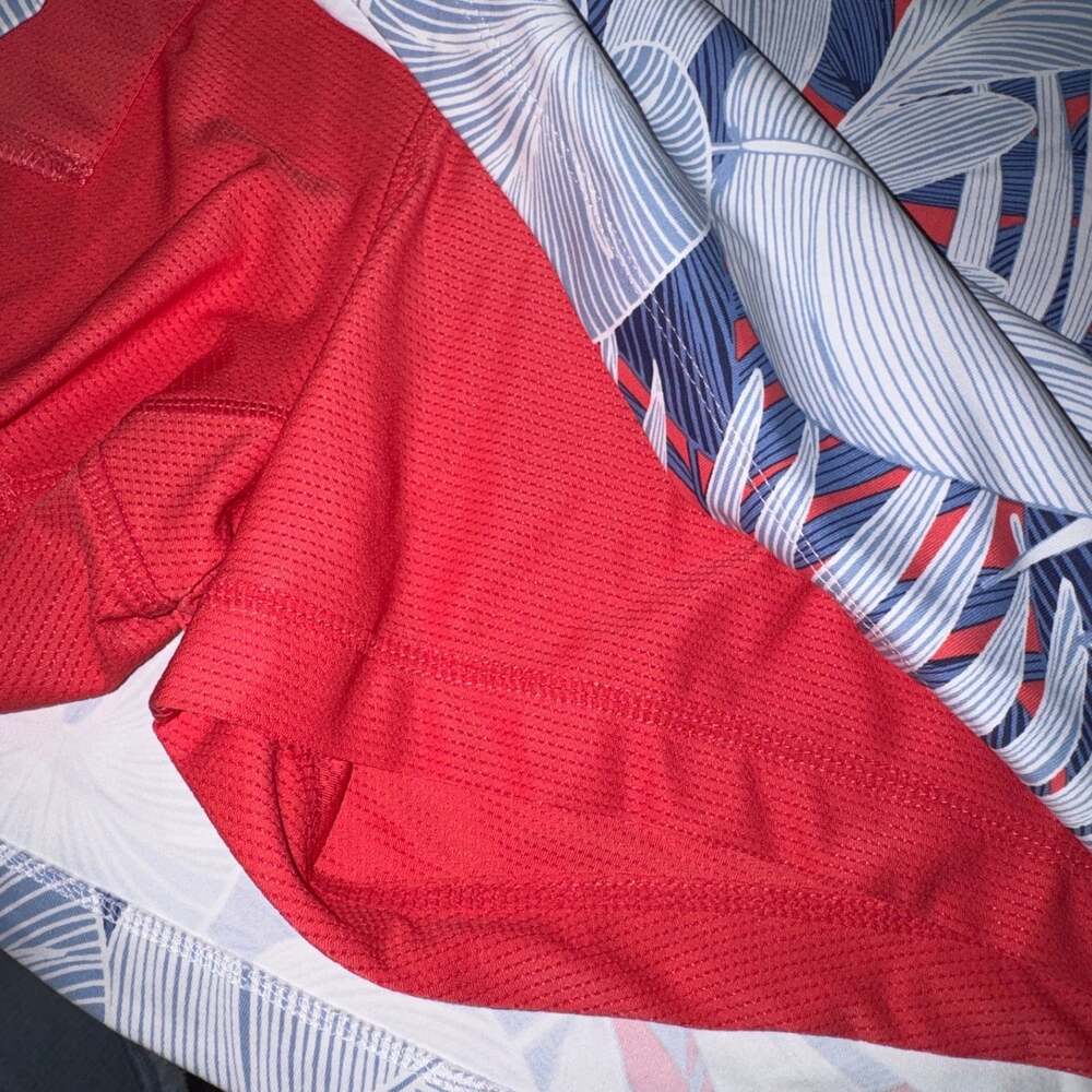EUC TOMMY BAHAMA SZ L AUBREY ISLAND ZONE SKORT SKIRT BLUE WHITE ORANGE TROPICAL - Picture 7 of 11